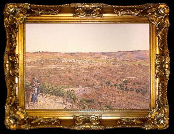 framed  william holman hunt,o.m.,r.w.s The Plain of Rephaim from Mount Zion (mk46), ta009-2